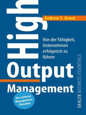 cover image of High Output Management